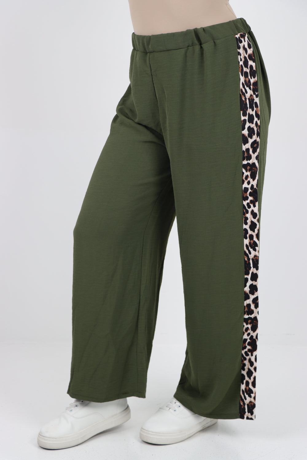 Leopard Print Top and Trouser Co Ord Set - Lashra Fashion