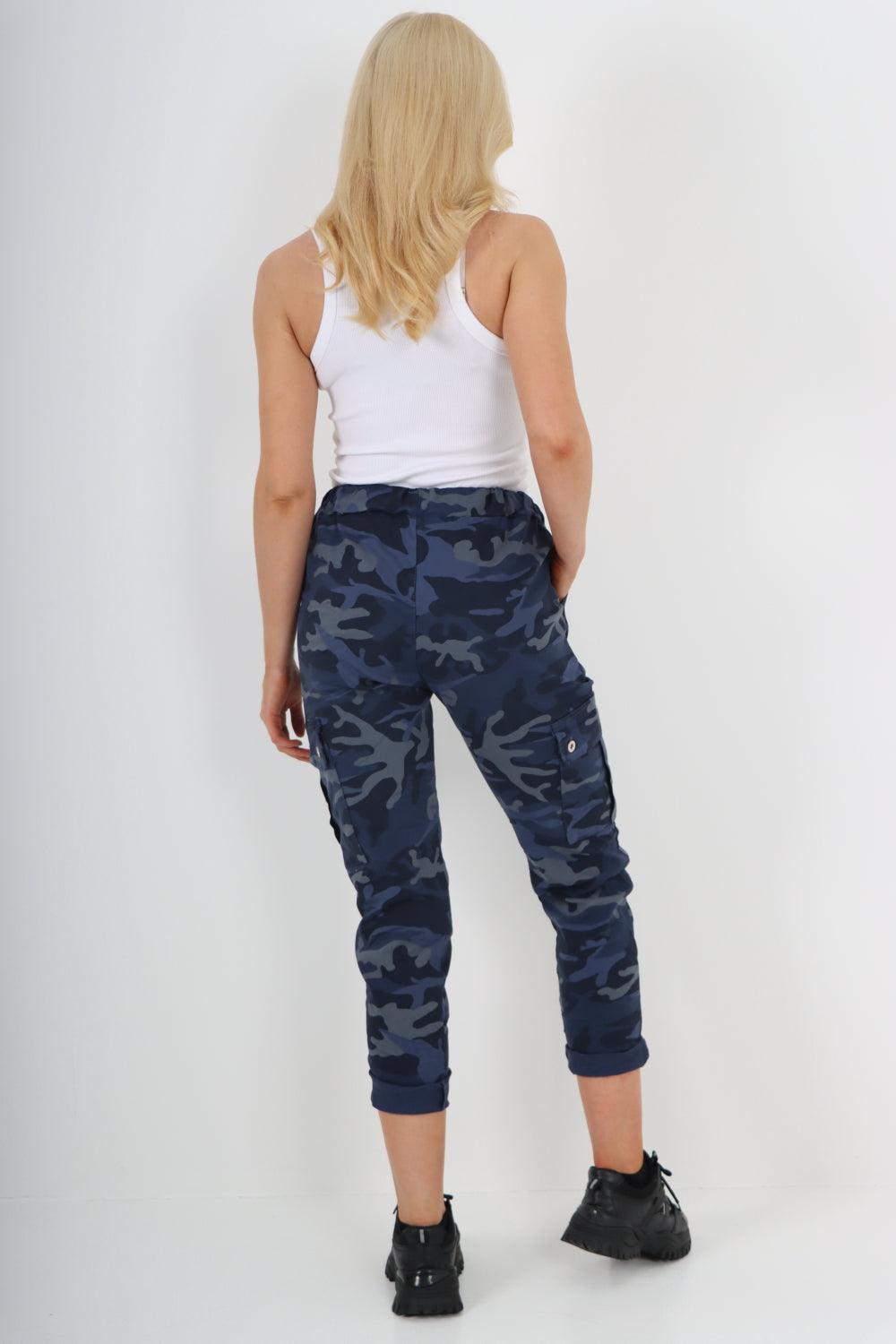 Camouflage Cargo Magic Trouser - Lashra Fashion