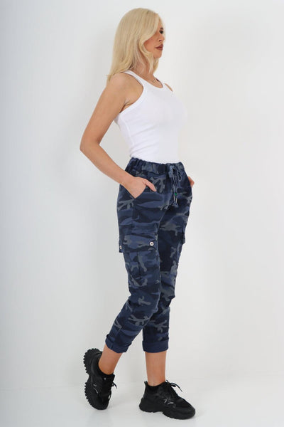 Camouflage Cargo Magic Trouser - Lashra Fashion