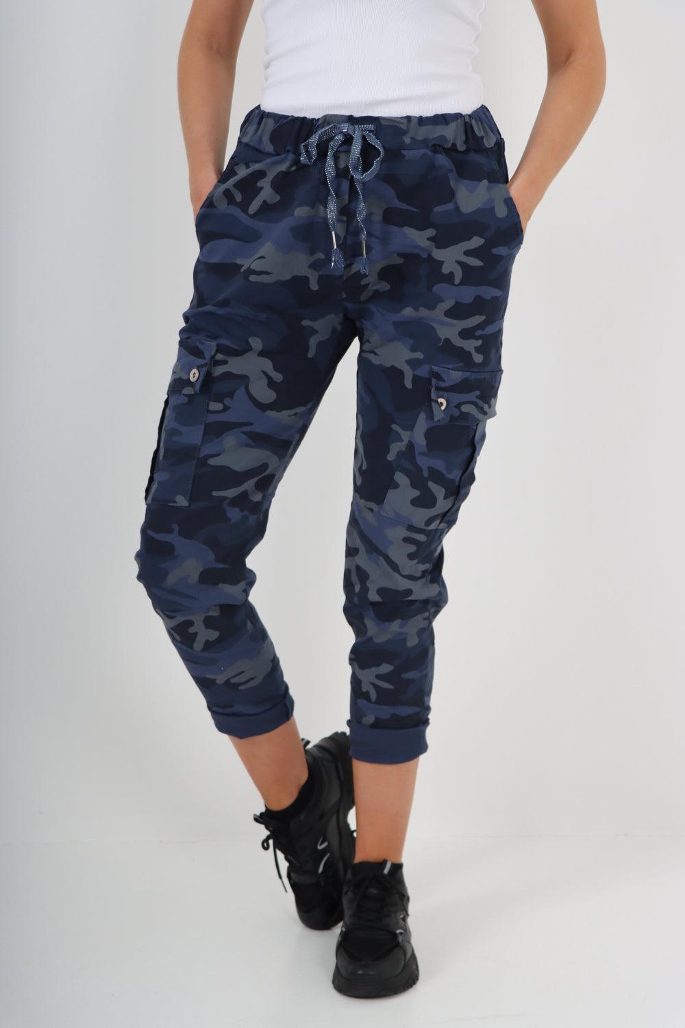 Camouflage Cargo Magic Trouser - Lashra Fashion