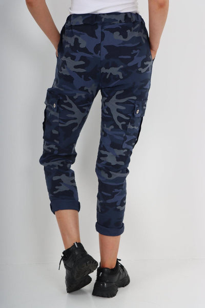 Camouflage Cargo Magic Trouser - Lashra Fashion