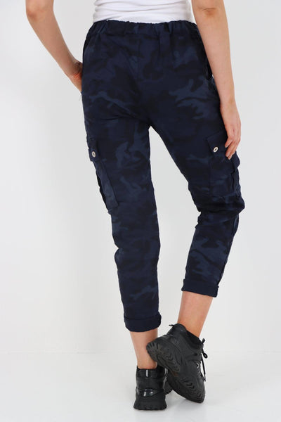 Camouflage Cargo Magic Trouser - Lashra Fashion