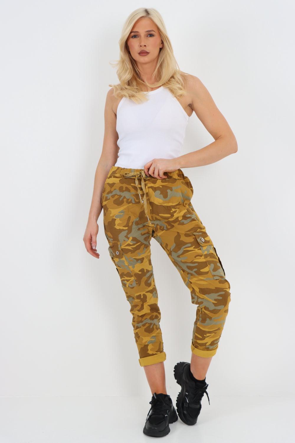 Camouflage Cargo Magic Trouser - Lashra Fashion