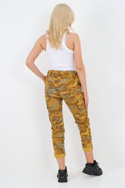 Camouflage Cargo Magic Trouser - Lashra Fashion