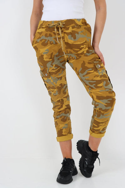 Camouflage Cargo Magic Trouser - Lashra Fashion