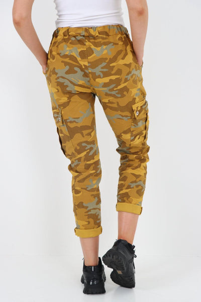 Camouflage Cargo Magic Trouser - Lashra Fashion