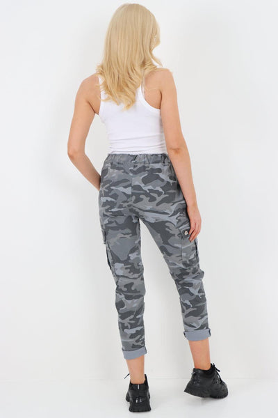 Camouflage Cargo Magic Trouser - Lashra Fashion