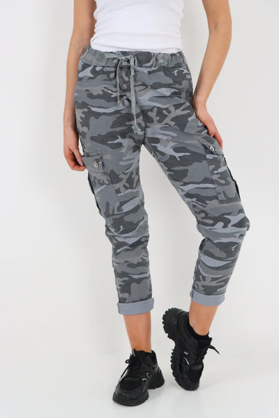 Camouflage Cargo Magic Trouser - Lashra Fashion