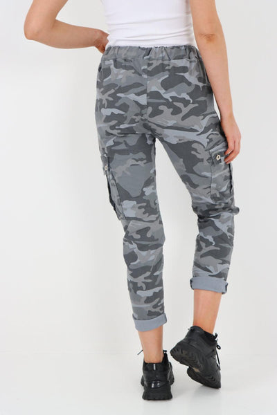 Camouflage Cargo Magic Trouser - Lashra Fashion