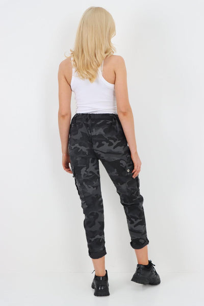 Camouflage Cargo Magic Trouser - Lashra Fashion