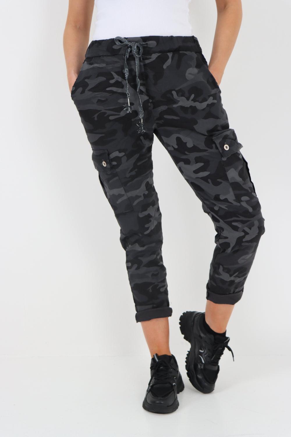 Camouflage Cargo Magic Trouser - Lashra Fashion