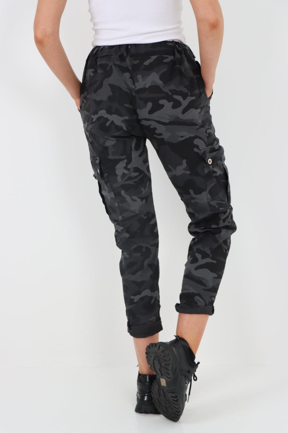 Camouflage Cargo Magic Trouser - Lashra Fashion