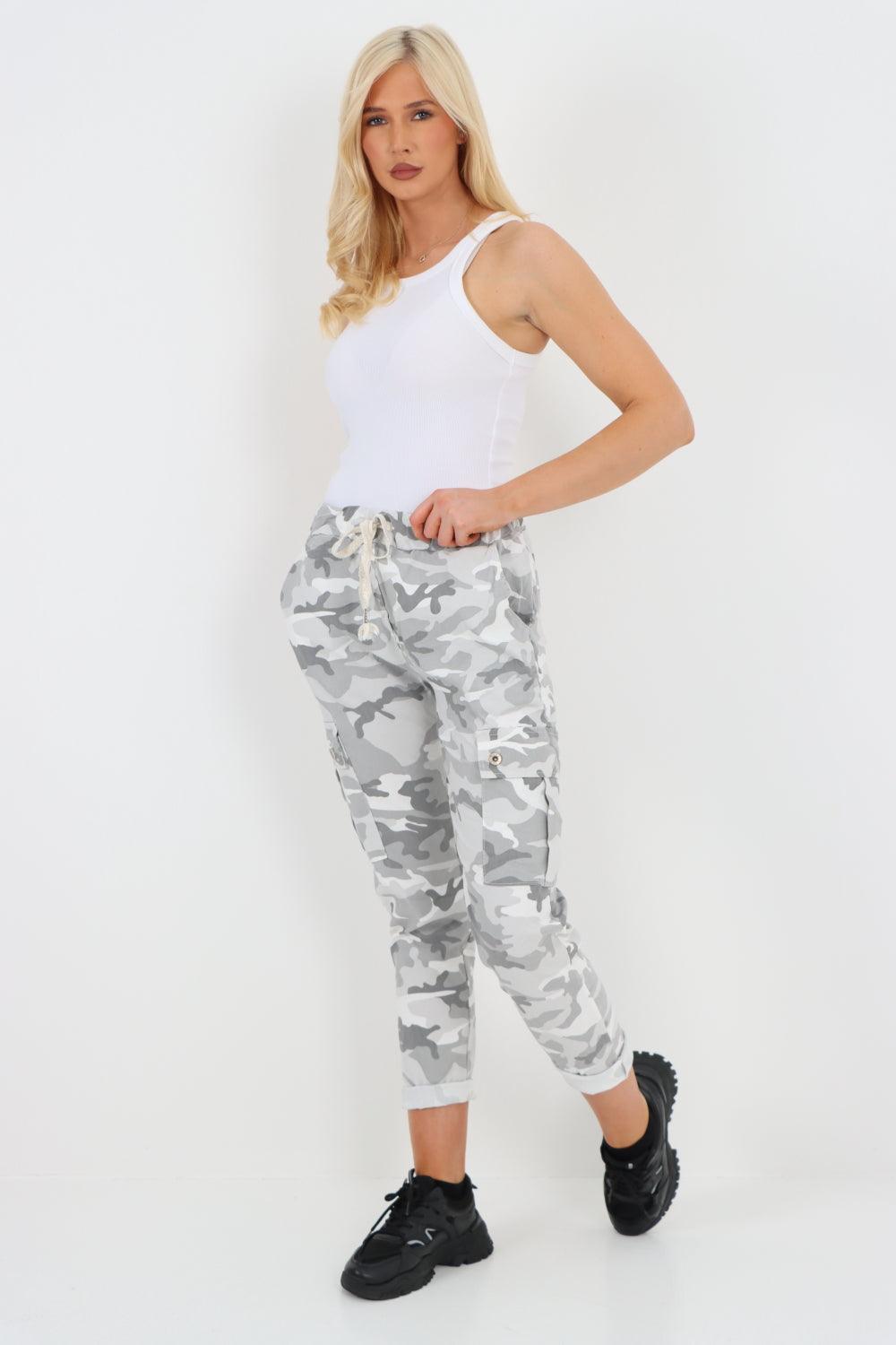 Camouflage Cargo Magic Trouser - Lashra Fashion