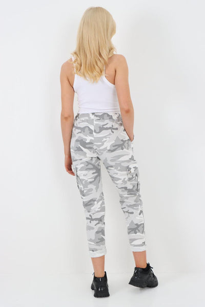 Camouflage Cargo Magic Trouser - Lashra Fashion