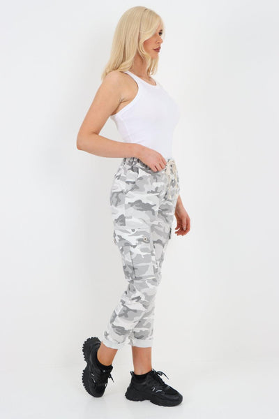 Camouflage Cargo Magic Trouser - Lashra Fashion