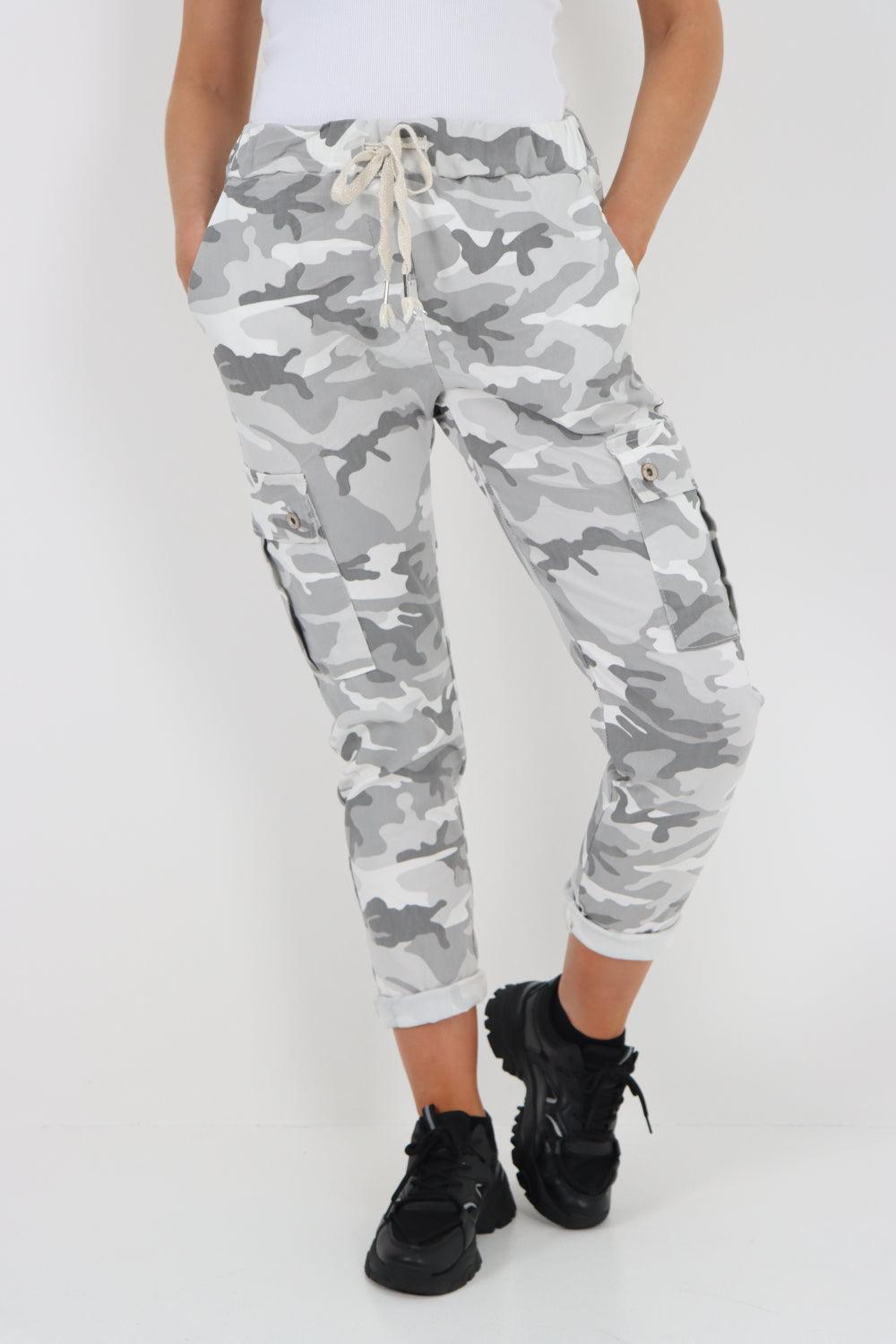 Camouflage Cargo Magic Trouser - Lashra Fashion