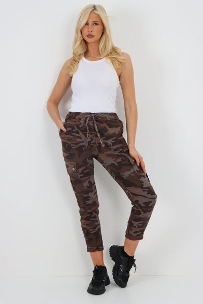 Camouflage Cargo Magic Trouser - Lashra Fashion