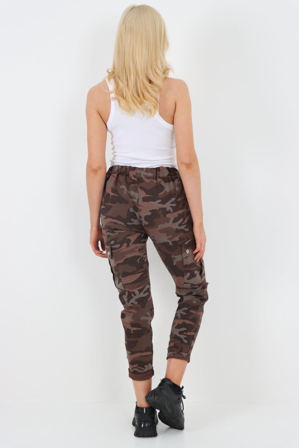 Camouflage Cargo Magic Trouser - Lashra Fashion