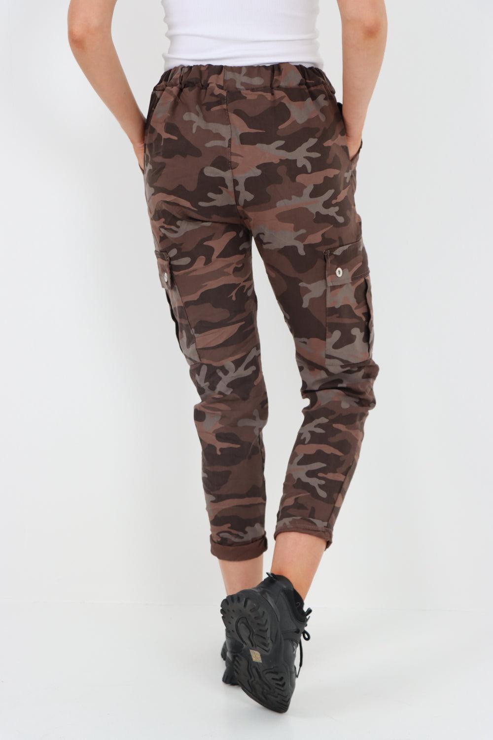 Camouflage Cargo Magic Trouser - Lashra Fashion