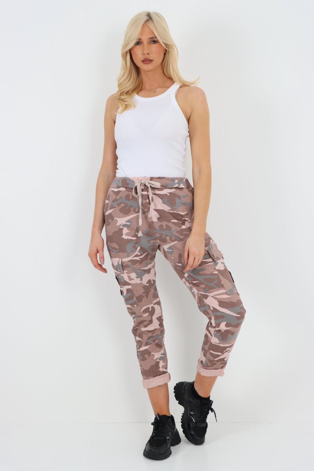 Camouflage Cargo Magic Trouser - Lashra Fashion