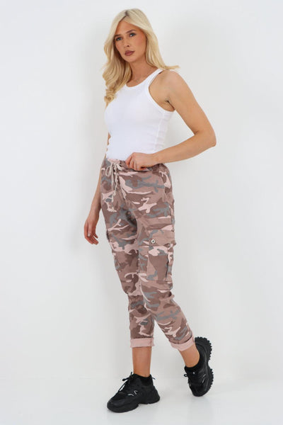 Camouflage Cargo Magic Trouser - Lashra Fashion