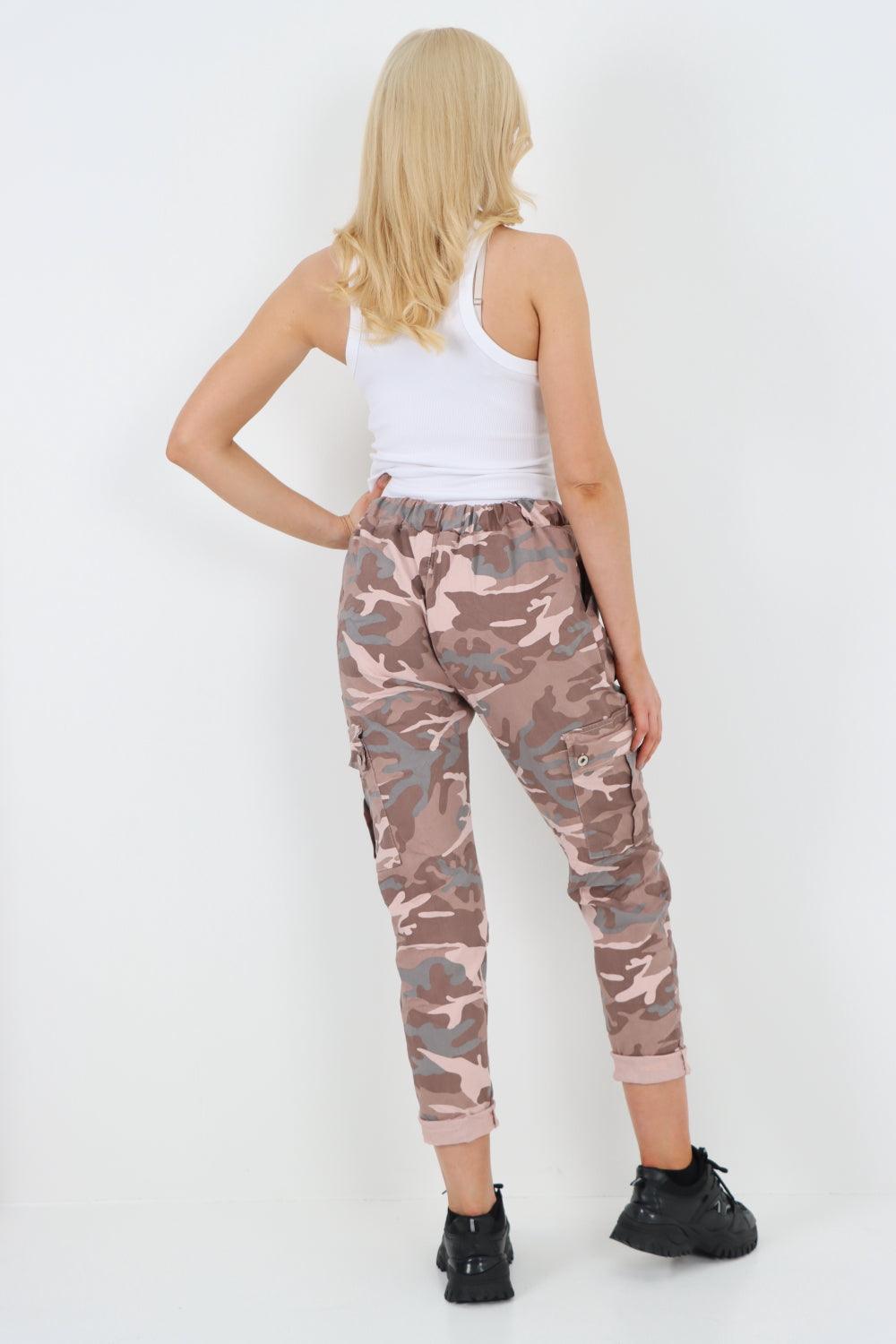 Camouflage Cargo Magic Trouser - Lashra Fashion