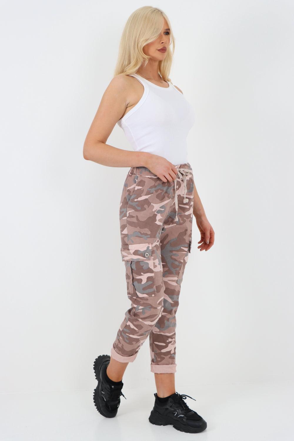 Camouflage Cargo Magic Trouser - Lashra Fashion