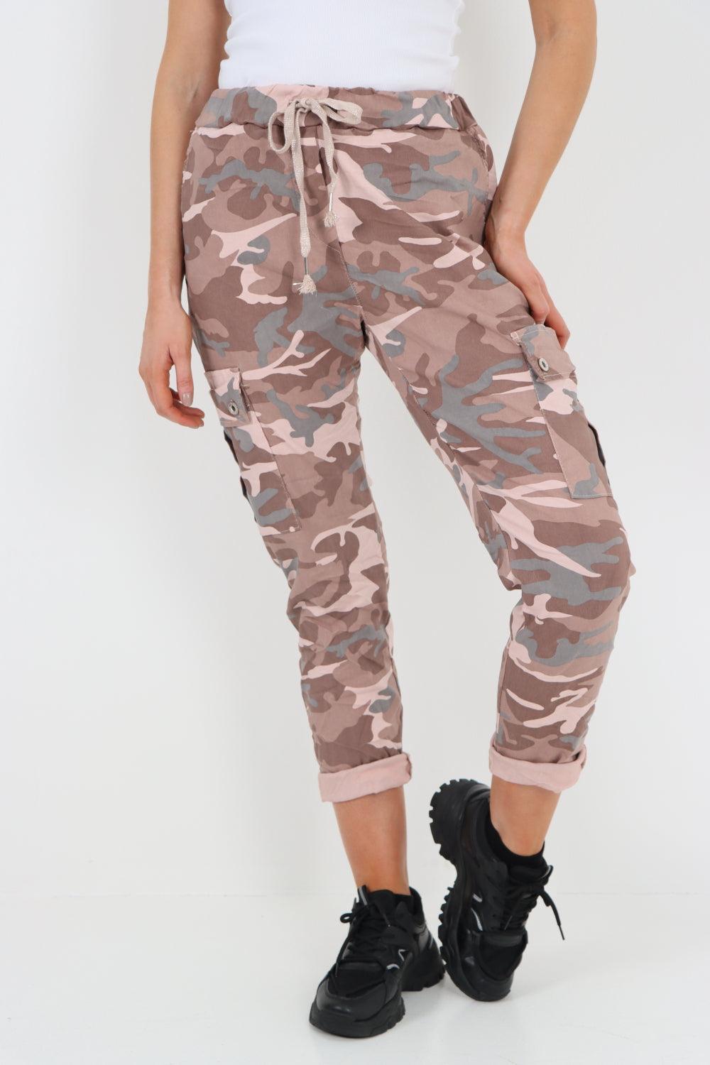 Camouflage Cargo Magic Trouser - Lashra Fashion