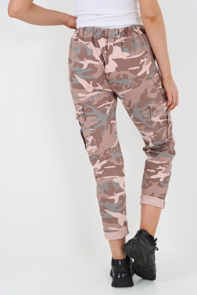 Camouflage Cargo Magic Trouser - Lashra Fashion