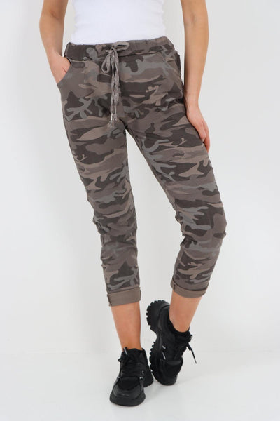 Camouflage Cargo Magic Trouser - Lashra Fashion