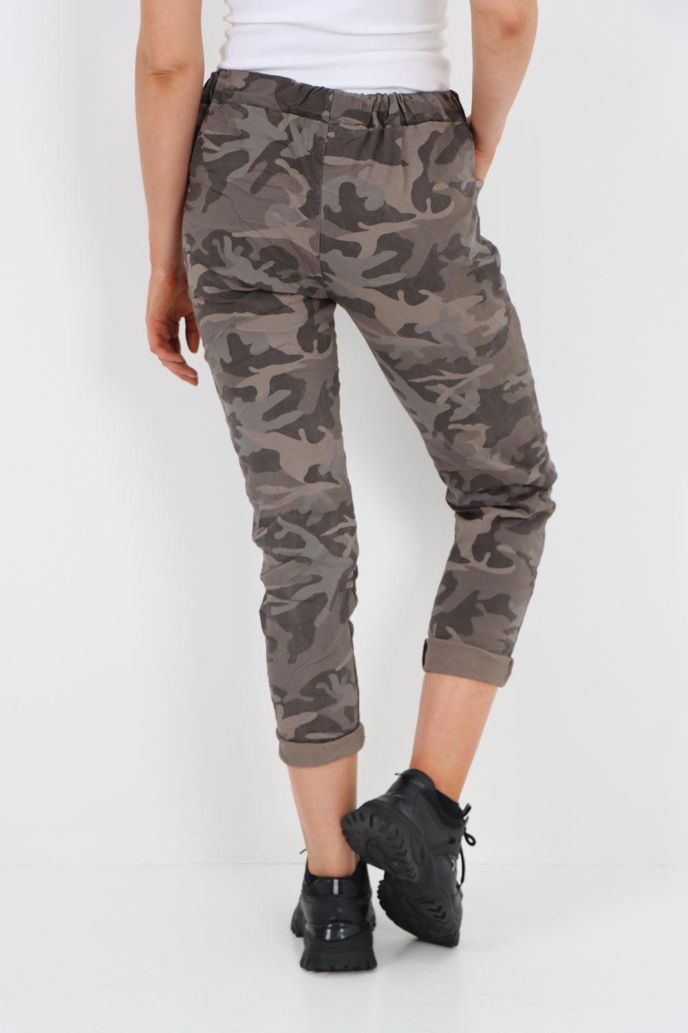 Camouflage Cargo Magic Trouser - Lashra Fashion