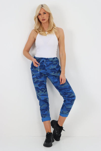 Camouflage Cargo Magic Trouser - Lashra Fashion