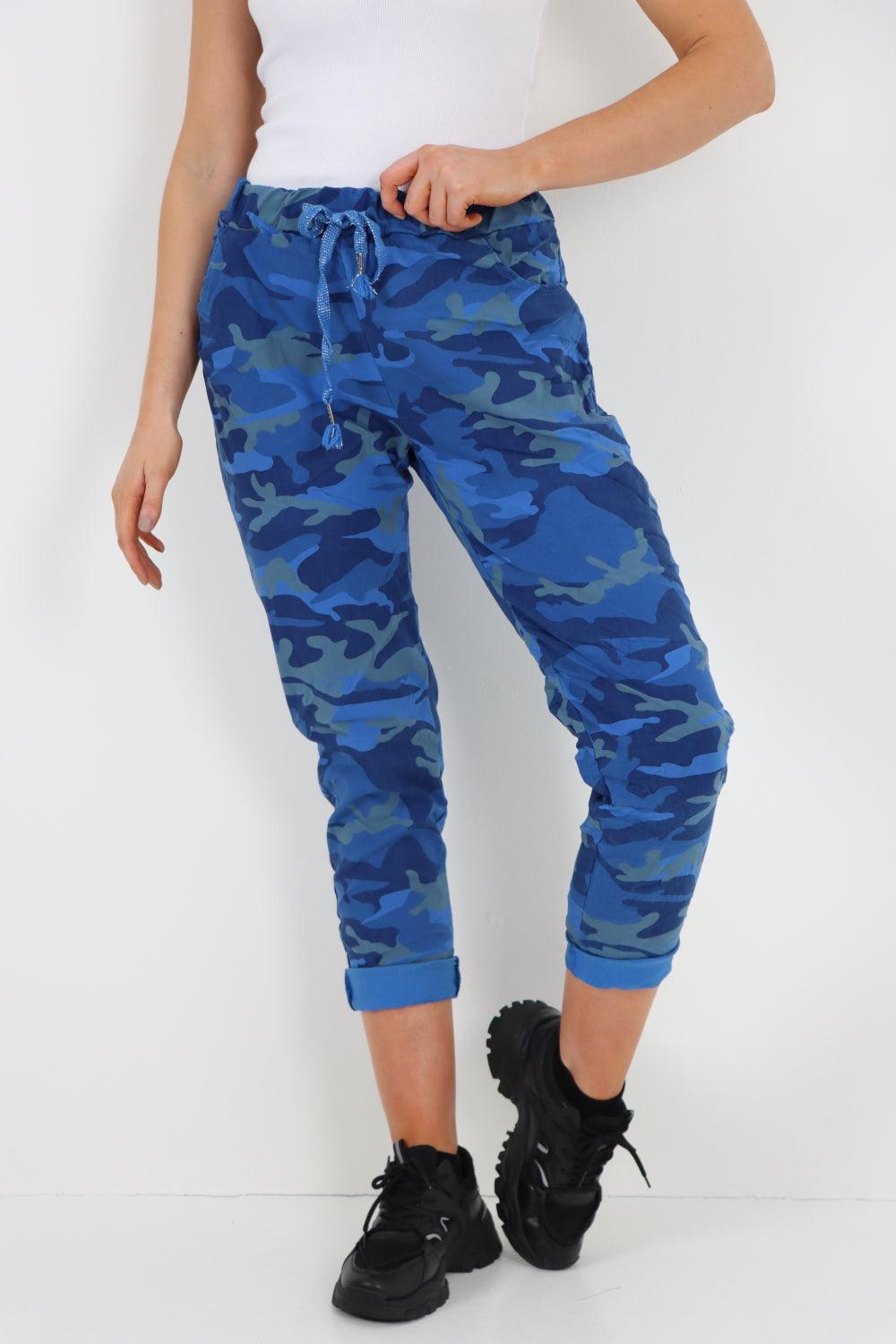 Camouflage Cargo Magic Trouser - Lashra Fashion