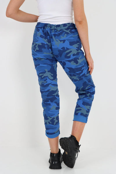 Camouflage Cargo Magic Trouser - Lashra Fashion