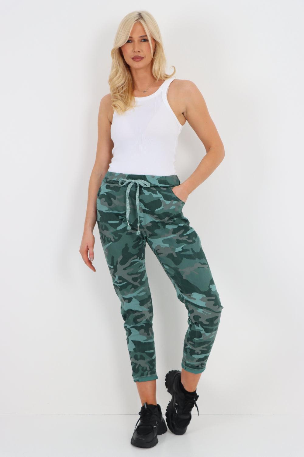 Camouflage Cargo Magic Trouser - Lashra Fashion