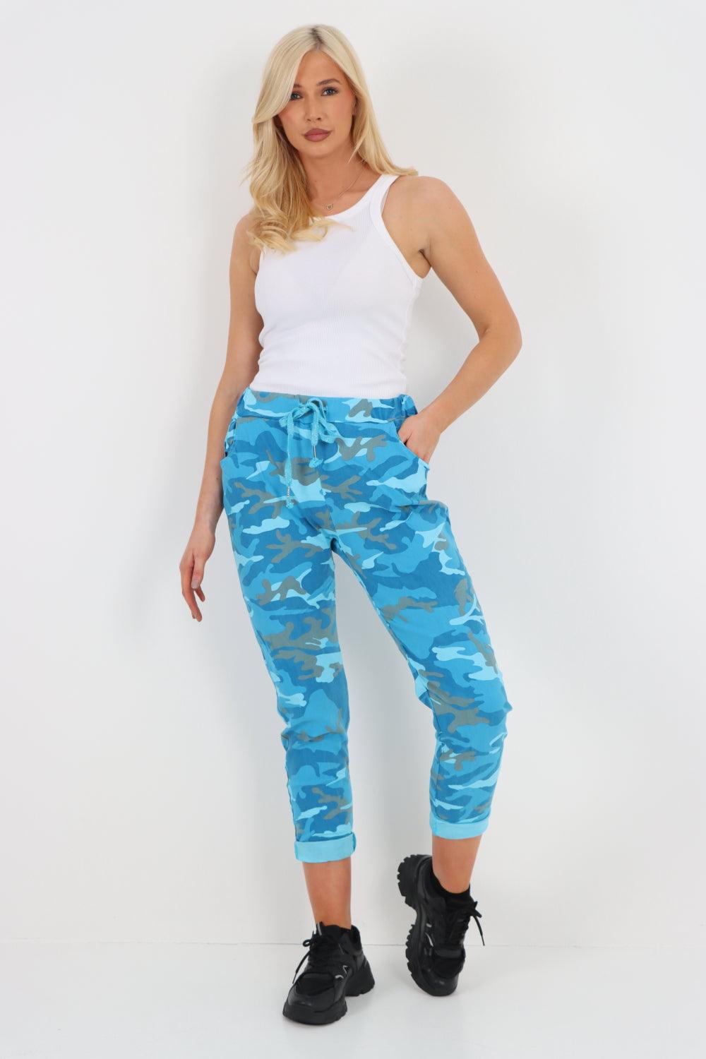 Camouflage Cargo Magic Trouser - Lashra Fashion