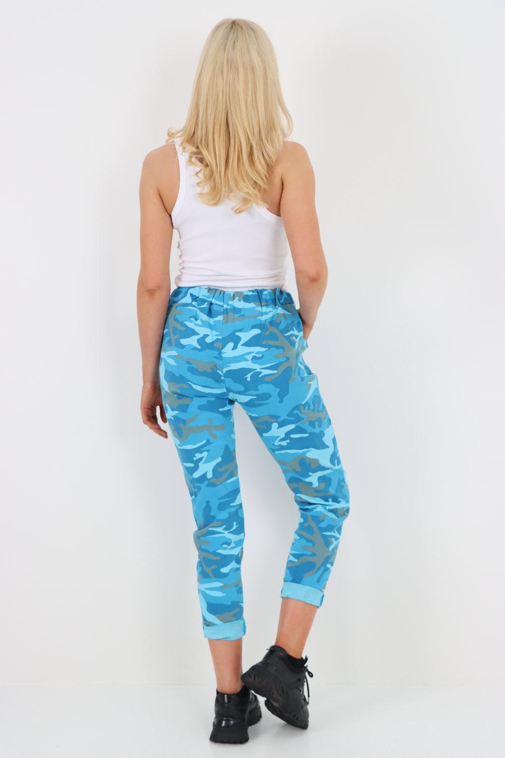 Camouflage Cargo Magic Trouser - Lashra Fashion