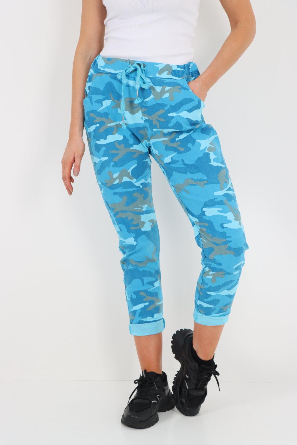 Camouflage Cargo Magic Trouser - Lashra Fashion