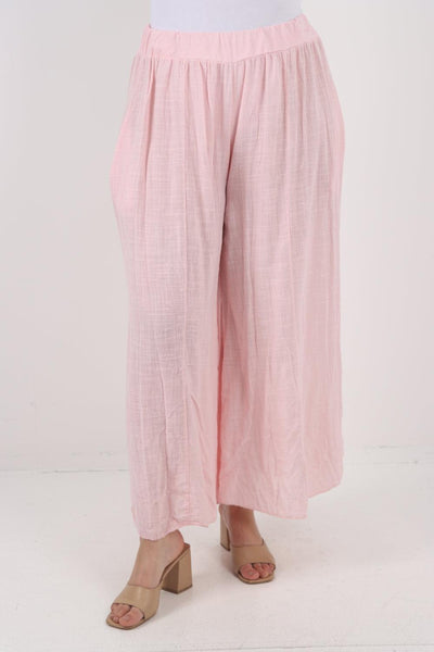 Plain Cotton Palazzo Trouser - Lashra Fashion