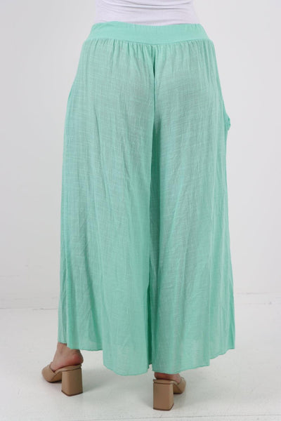 Plain Cotton Palazzo Trouser - Lashra Fashion