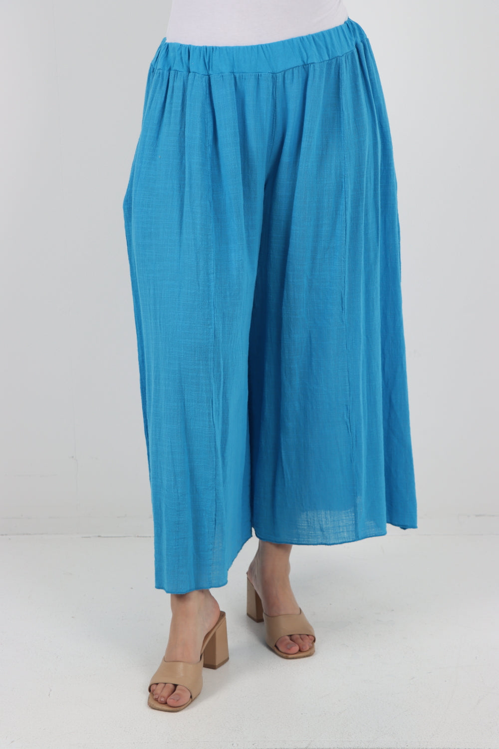 Plain Cotton Palazzo Trouser - Lashra Fashion