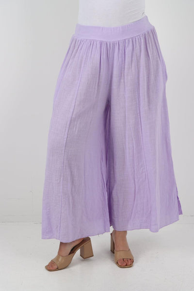 Plain Cotton Palazzo Trouser - Lashra Fashion