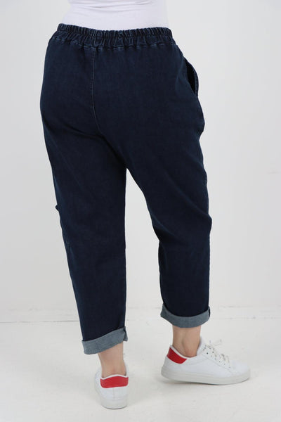 Diagonal Pockets Panel Detail Trousers - Lashra Fashion