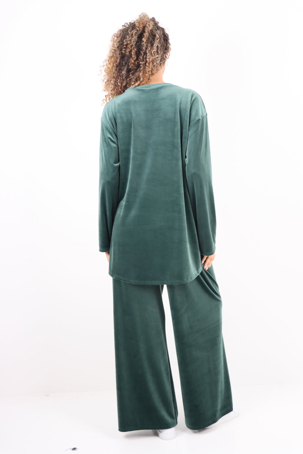 Button Detail  Velour Co-Ord Set