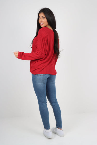 Soft Knit Ribbed Plain Top