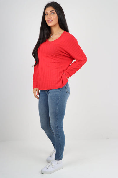 Soft Knit Ribbed Plain Top