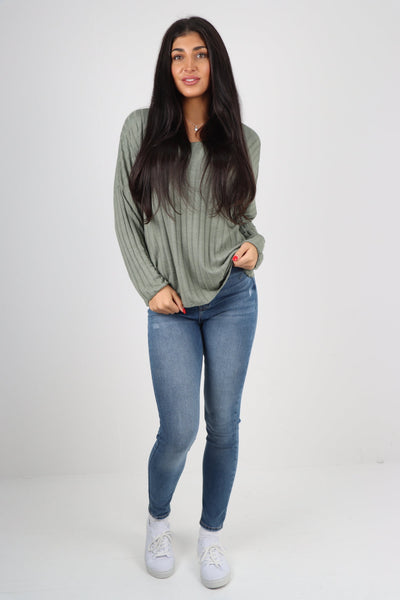 Soft Knit Ribbed Plain Top