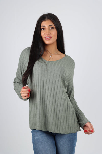 Soft Knit Ribbed Plain Top