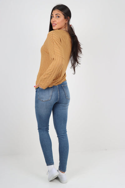 Soft Knit Ribbed Plain Top