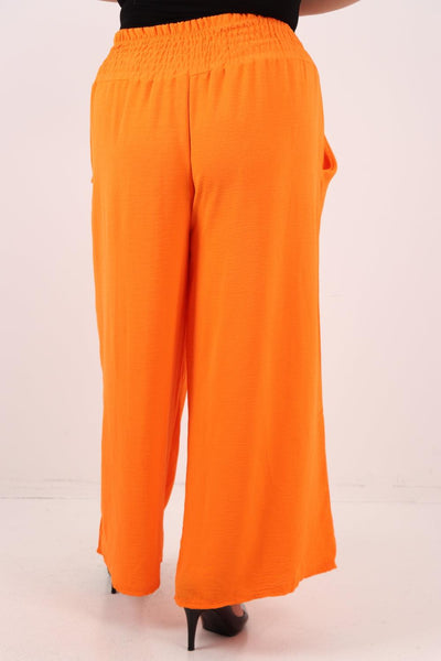 Shirred Waist Side Pockets Trouser - Lashra Fashion